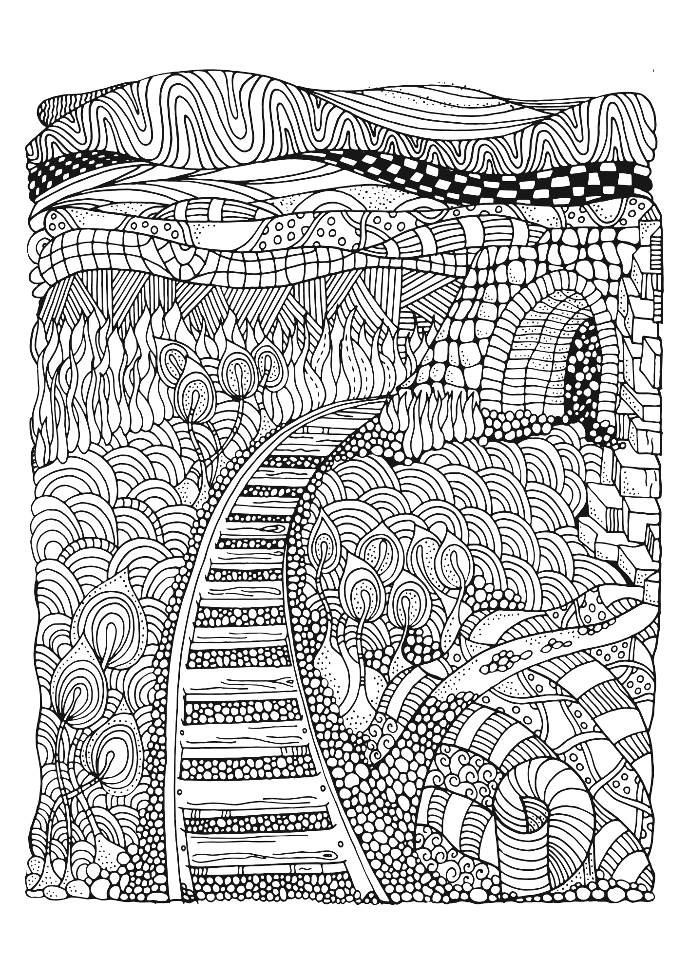 Art Nature Coloring Pages - Erdung & Nervensystem-Regulation durch Naturmotive – Bild 6