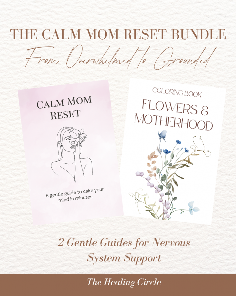 Calm Mom Reset + Coloring Book Bundle - Anxiety Relief for Moms - Printable Self Care + Motherhood Affirmations