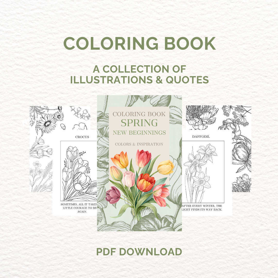 Spring Coloring Book for Adults - New Beginnings & Gentle Nervous System Regulation – Bild 2