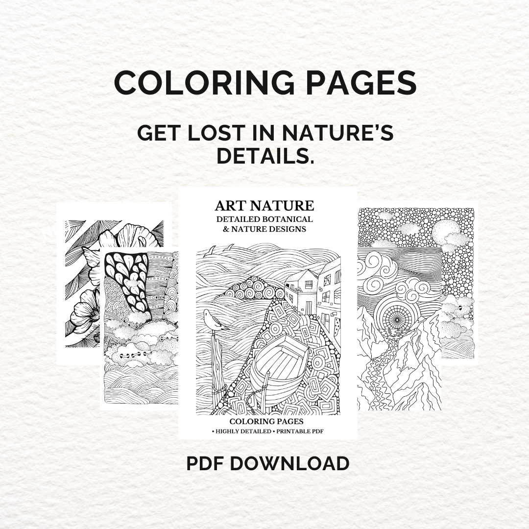 Art Nature Coloring Pages - Erdung & Nervensystem-Regulation durch Naturmotive – Bild 2