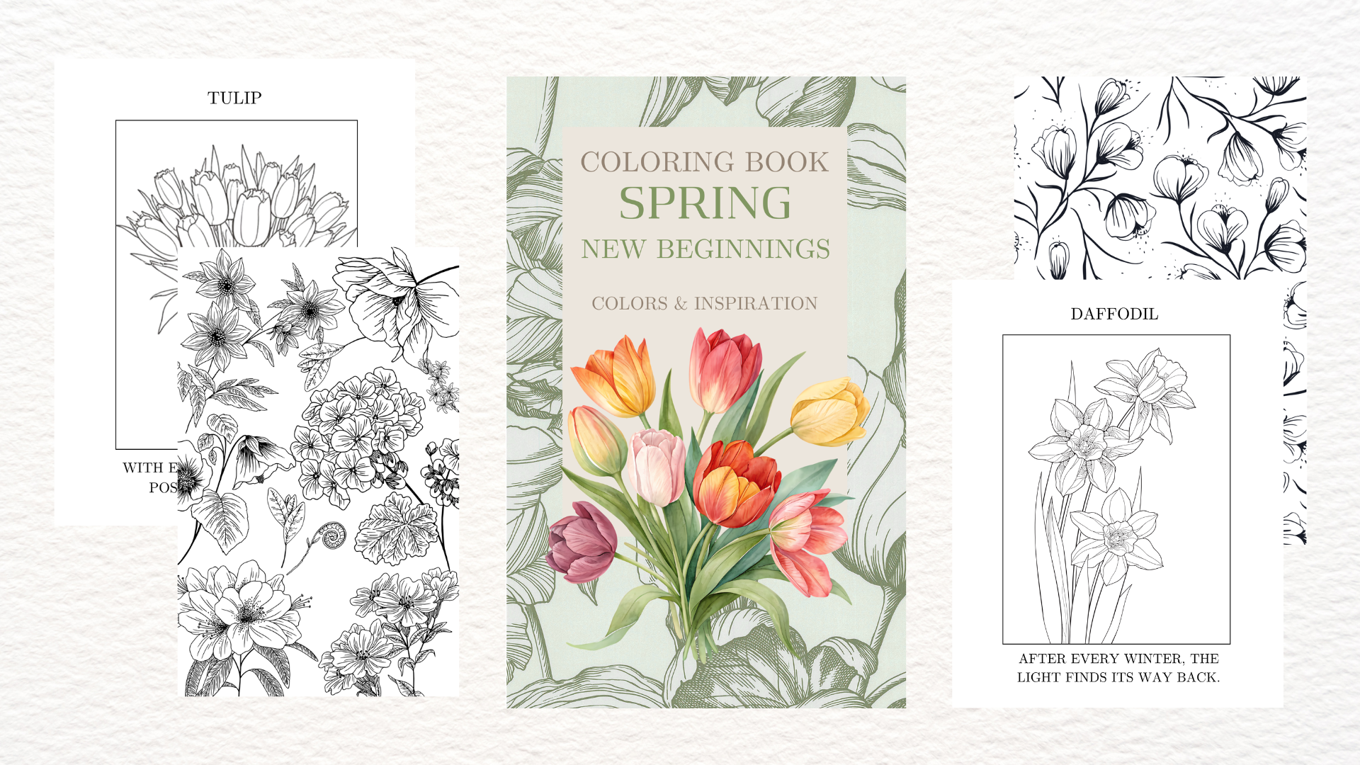 Spring Coloring Book for Adults - New Beginnings & Gentle Nervous System Regulation – Bild 4