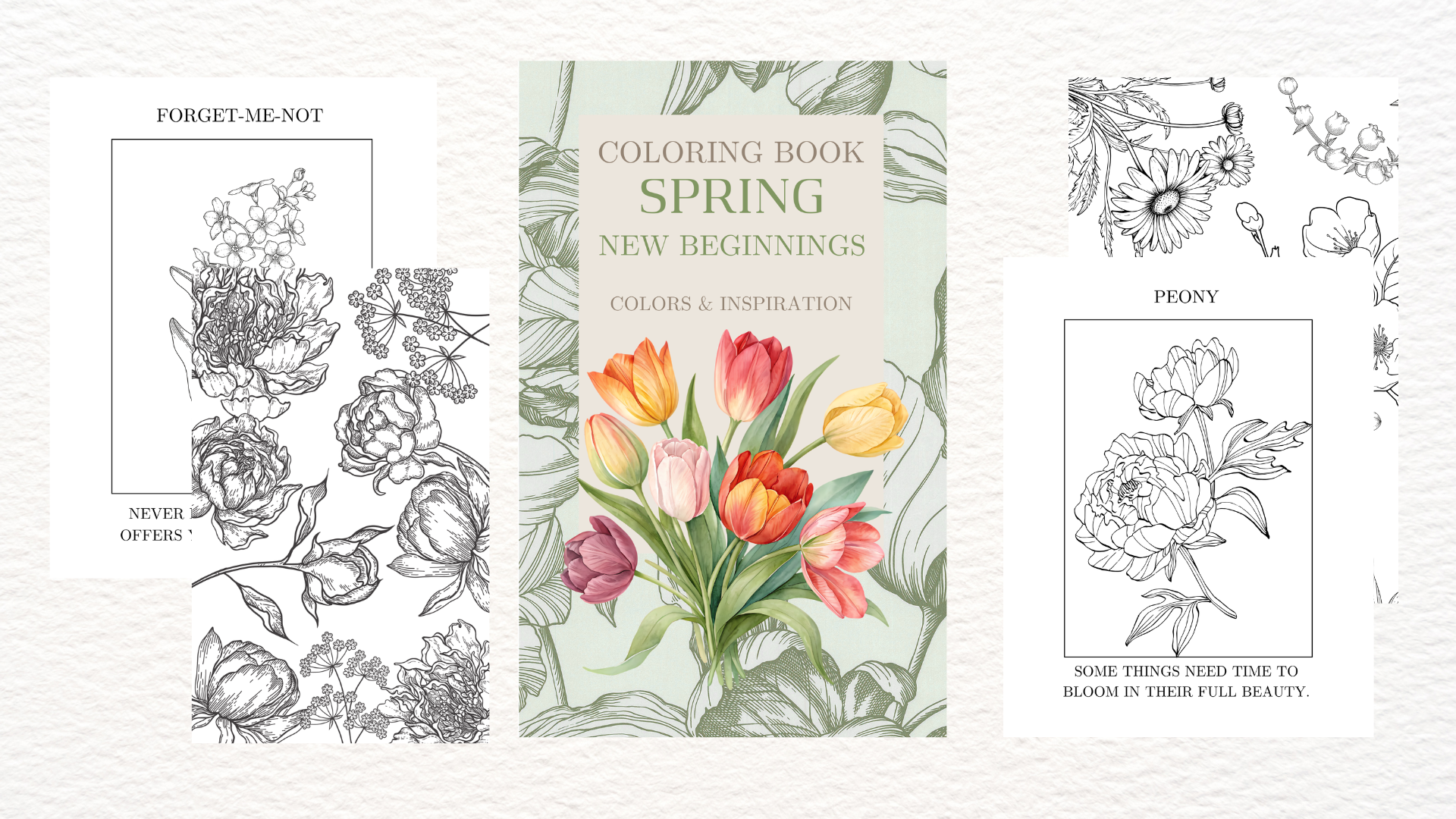 Spring Coloring Book for Adults - New Beginnings & Gentle Nervous System Regulation – Bild 3