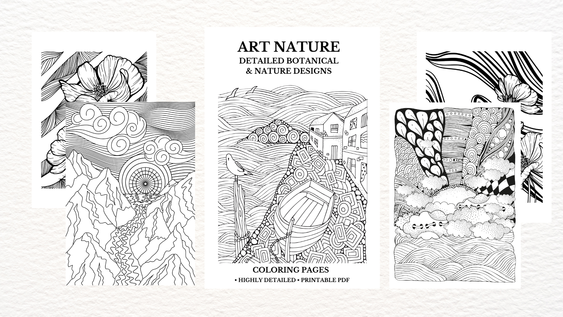 Art Nature Coloring Pages - Erdung & Nervensystem-Regulation durch Naturmotive – Bild 4