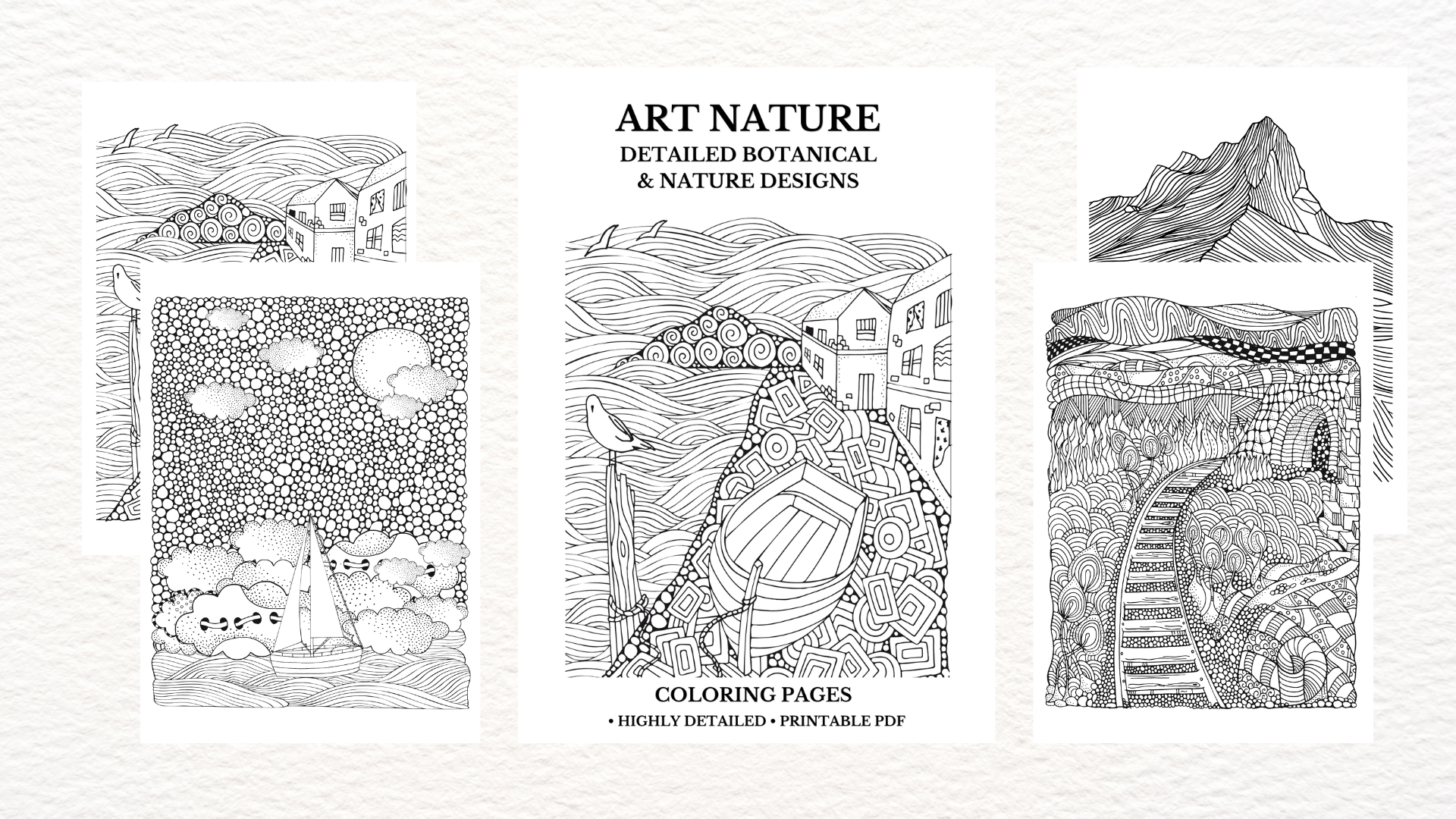 Art Nature Coloring Pages - Erdung & Nervensystem-Regulation durch Naturmotive – Bild 3