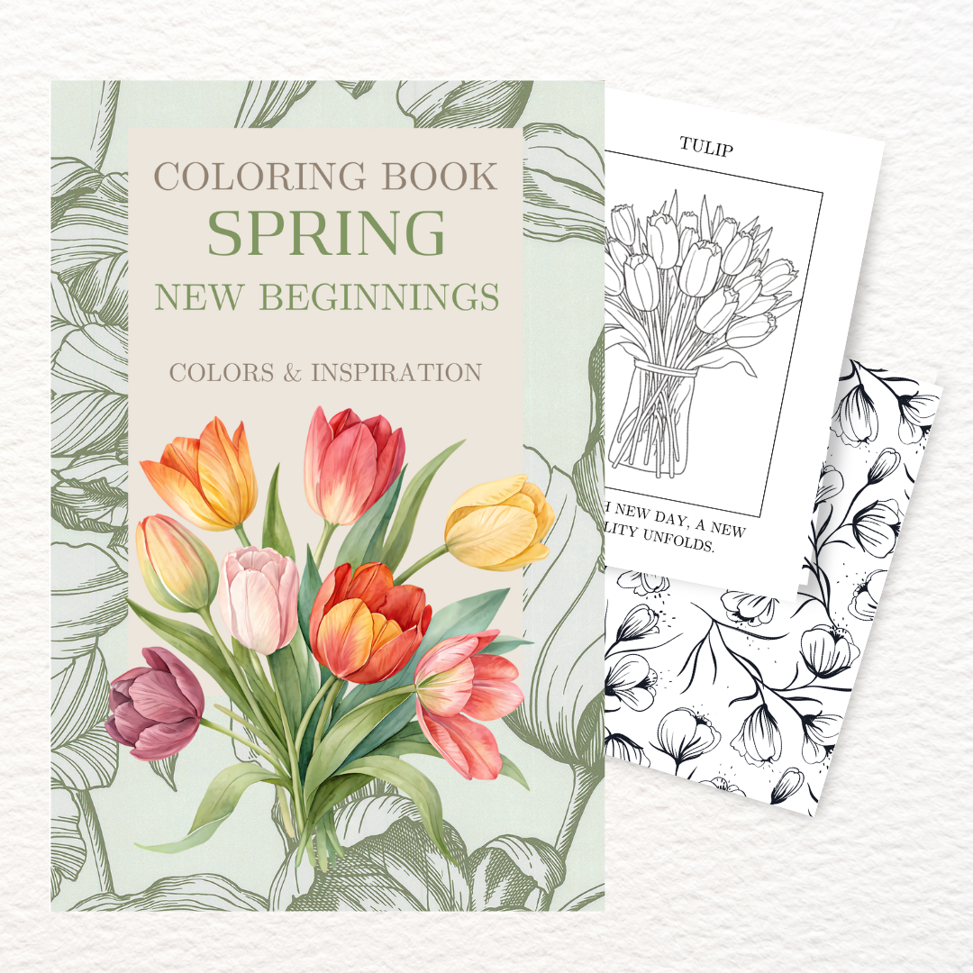 Spring Coloring Book for Adults - New Beginnings & Gentle Nervous System Regulation