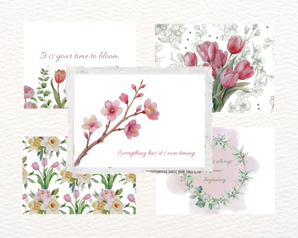 Spring Calming Art Cards Set (5 Prints) for Nervous System Regulation
