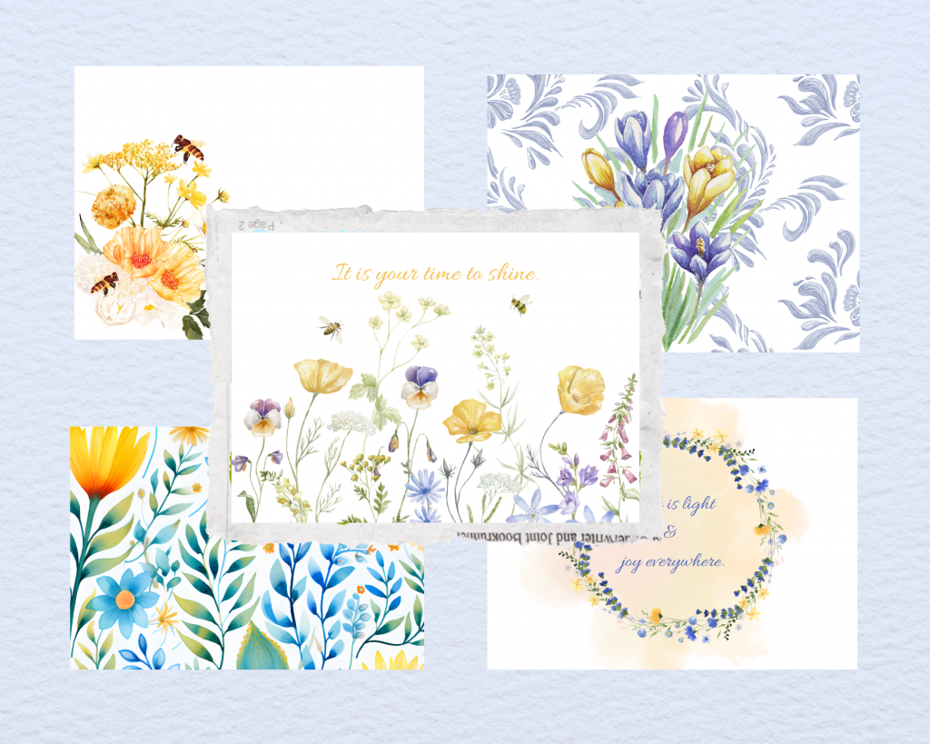 Summer Calming Art Cards Set (5 Prints) – Nervous System Regulation