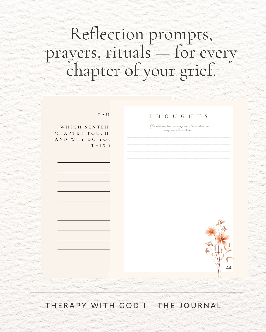 Therapy with God – Grief & Loss Journal | Christian Guided Journal for Grief, Loss & Depression – Bild 2